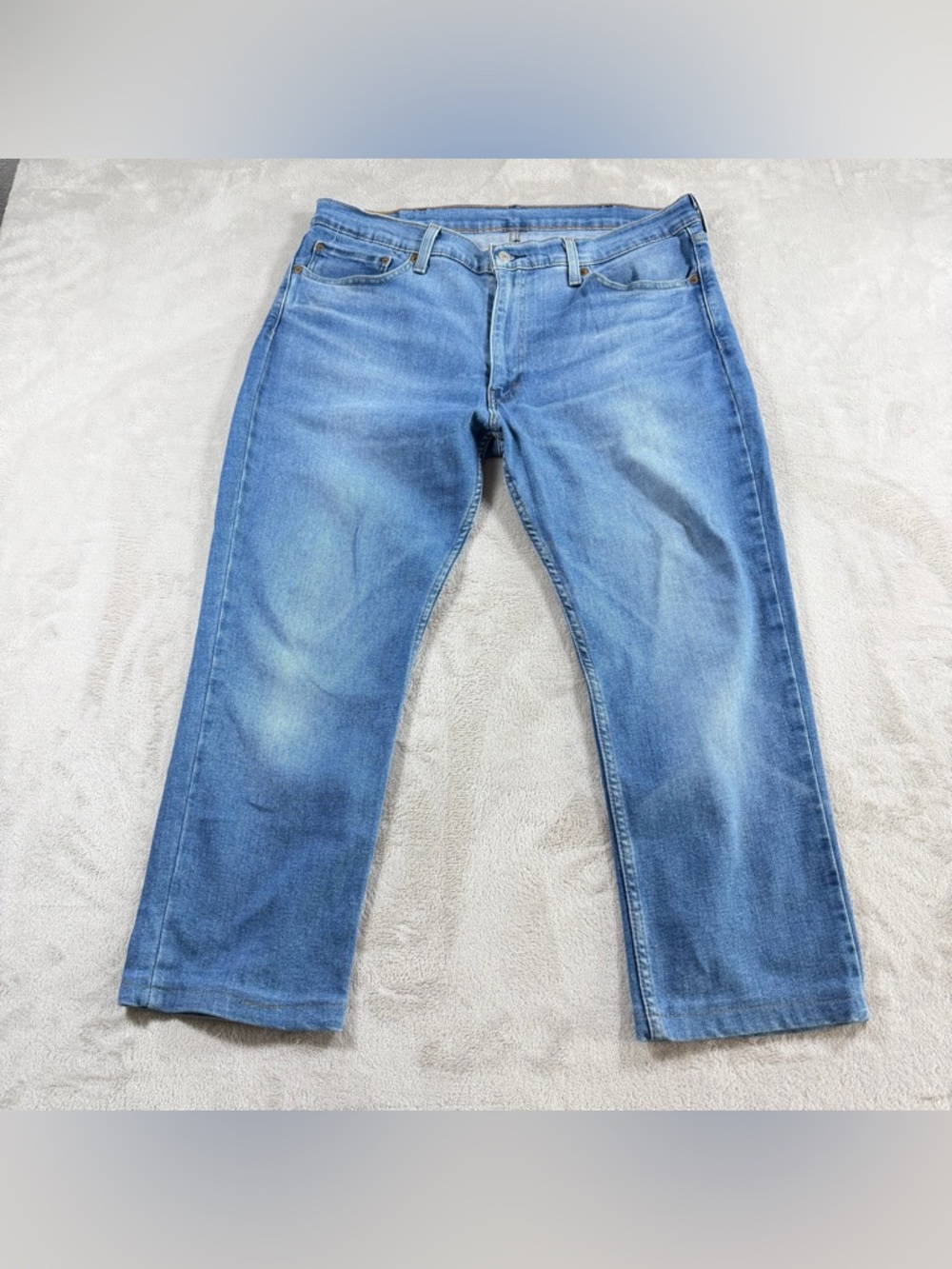 Levi's 511 Slim Fit Jeans Men 38x30 Light Wash Blue Cotton Stretch Denim Jeans